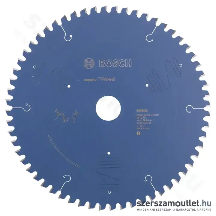 BOSCH Expert for Wood körfűrészlapok leszabó és gérvágó fűrészekhez, 250x2,4/1,8x30mm 60 fog