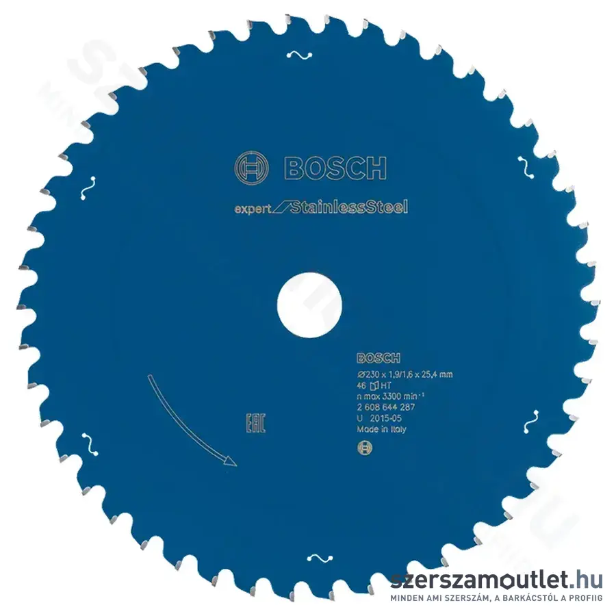 BOSCH Expert for Stainless Steel körfűrészlap 230x1,9/1,6x25,4 mm, 46 fog