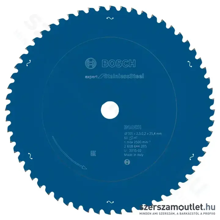 BOSCH Expert for Stainless Steel körfűrészlap 305x2,5/2,2x25,4 mm, 60 fog