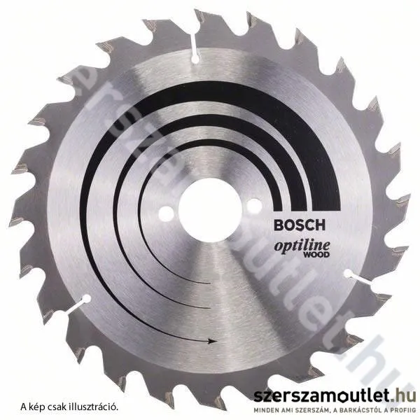 BOSCH Optiline Wood körfűrészlap leszabó és gérvágó fűrészekhez, 254x2,8/1,8x30mm 40 fog