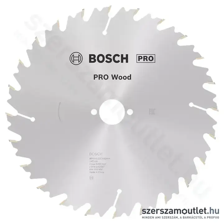 BOSCH Speedline Wood körfűrészlap asztali körfűrészekhez 250x3,2/2,2x30mm 24 fog