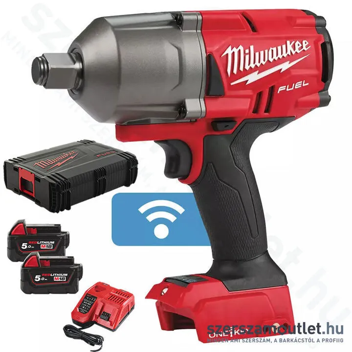 MILWAUKEE ONE-KEY M18 ONEFHIWF34-502X Akkus ütvecsavarozó, HD kofferben (3/4" 1627Nm) (2x5,0Ah/18V)