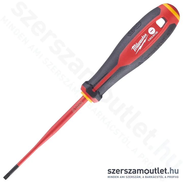 MILWAUKEE VDE szigetelt csavarhúzó lapos SL 0,6x3,5x100mm (4932464036)