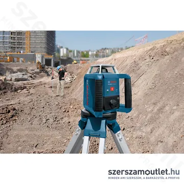 BOSCH GRL 400 H Forgólézer+vevő+BT 170 állvány+GR240 mérőléc+koffer (PIROS) (061599403U)