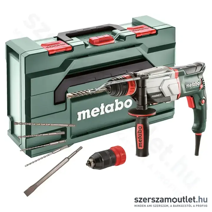 METABO KHE 2860 QUICK SET Fúró-vésőkalapács kofferben +5 részes készlet (880W/3,2J)