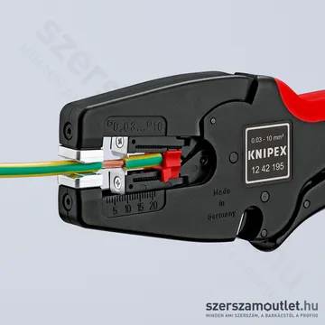 KNIPEX MultiStrip 10 Kábelcsupaszító fogó 195mm automatikus (12 42 195) (12 42 195 SB)