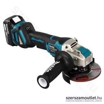 MAKITA DGA519RTJ Akkus BL motoros fordulatszabályzós sarokcsiszoló X-LOCK 125mm (2x5,0Ah/18V)