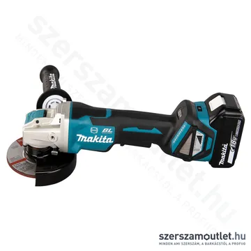 MAKITA DGA519RTJ Akkus BL motoros fordulatszabályzós sarokcsiszoló X-LOCK 125mm (2x5,0Ah/18V)
