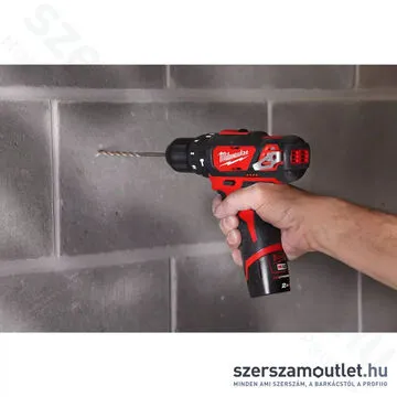 MILWAUKEE M12 BPD-202X Akkus ütvefúró-csavarozó HD kofferben (2x2,0Ah/12V) (4933446045)