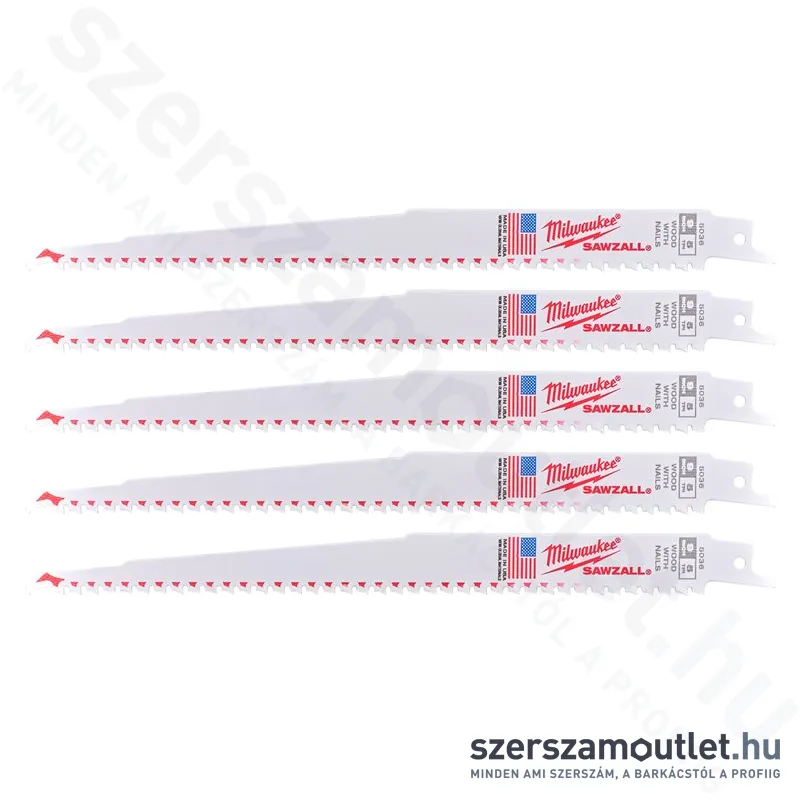 MILWAUKEE THIN KERF orrfűrészlap szöges fához 230mm (5db)