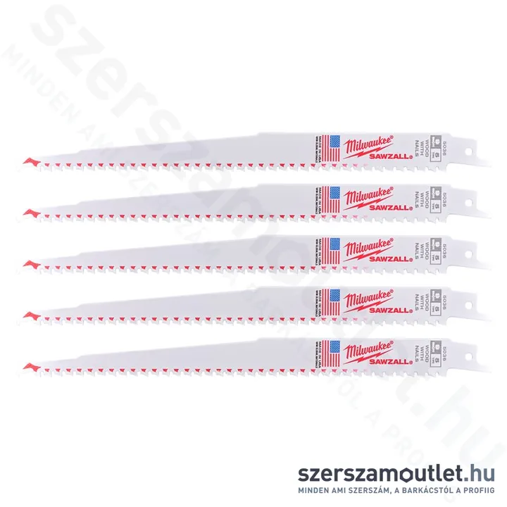 MILWAUKEE THIN KERF orrfűrészlap szöges fához 230mm (5db)