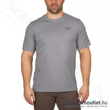 MILWAUKEE WWSSG-XL WORKSKIN Technikai rövid ujjú póló, szürke (XL)