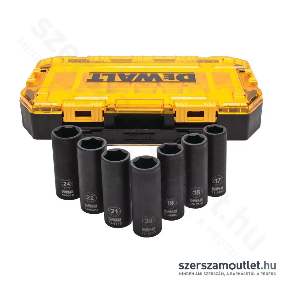 DEWALT DEEP IMPACT Gépi dugókulcs készlet metrikus, 1/2