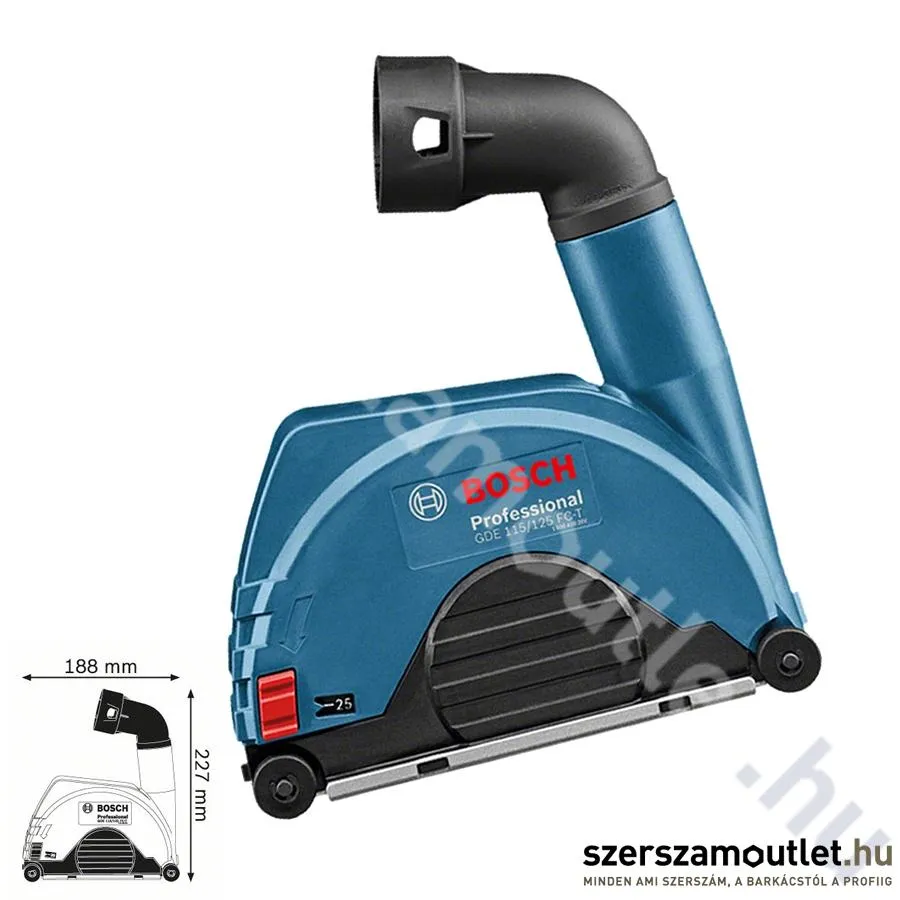 BOSCH GDE 115/125 FC-T elszívó burkolat 115/125 mm-es (1600A003DK)