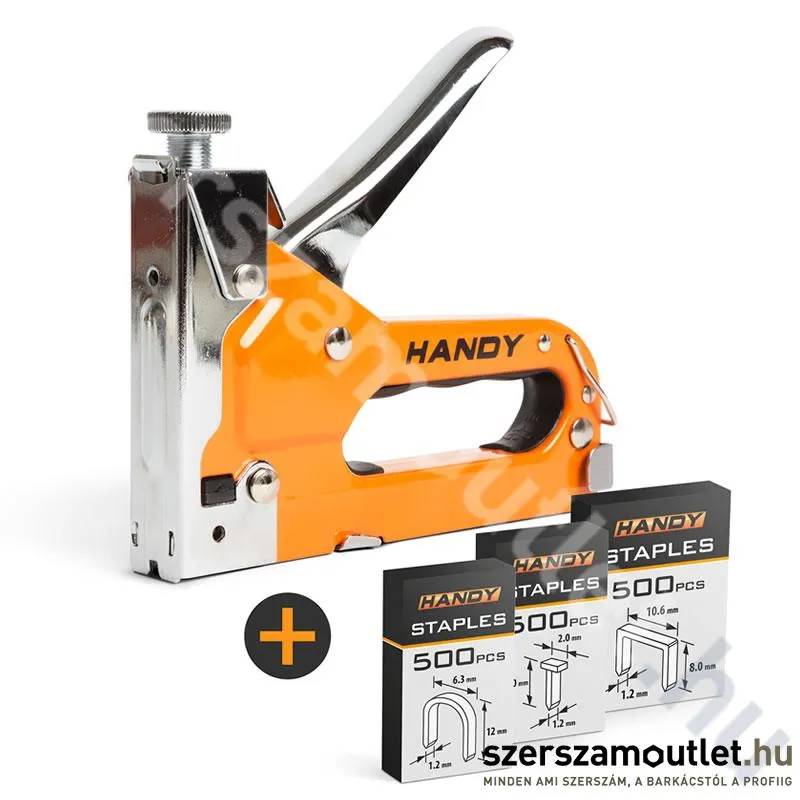 HANDY Kézi tűzőgép + 3 féle kapocs