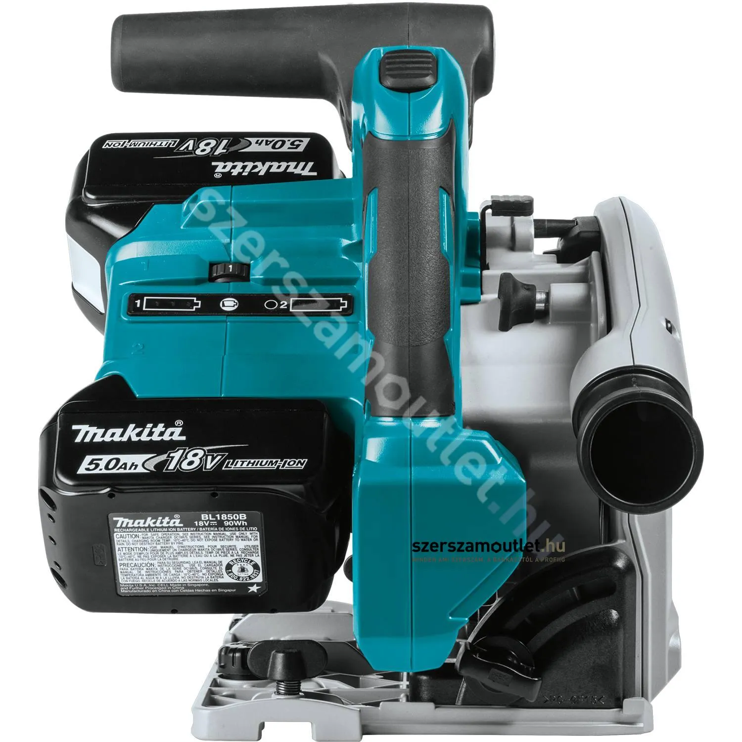 MAKITA DSP601ZU Akkus szénkefementes merülő körfűrész (36V/165mm) (Akku és töltő nélkül)