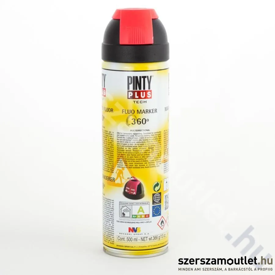 PINTY PLUS T107 Tech Jelölő spray 500ml, (Piros/Red) (250)