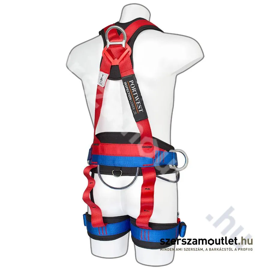 PORTWEST FP19 PW COMFORT PLUS Teljes testheveder | 4 pontos [Piros/Fekete] (FP19RER)