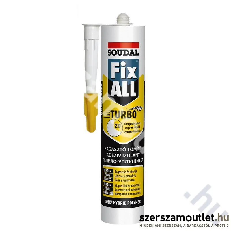 SOUDAL Fix All Turbo ragasztó és tömítő fehér 290ml (126857)