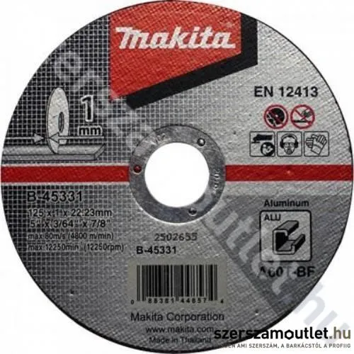 MAKITA ALU Vágókorong 115x1,0mm sarokcsiszolóhoz (B-45325)