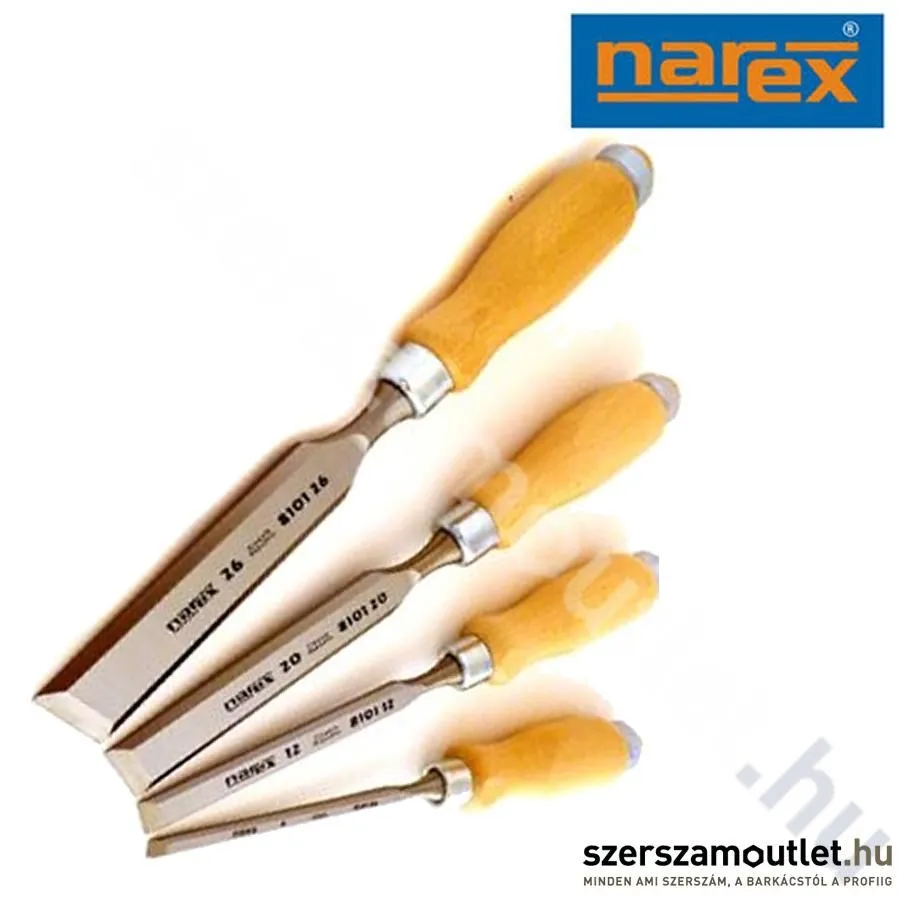 NAREX asztalosvéső készlet fa nyéllel 4r. 6-12-20-26mm 863010 (040801-0083)